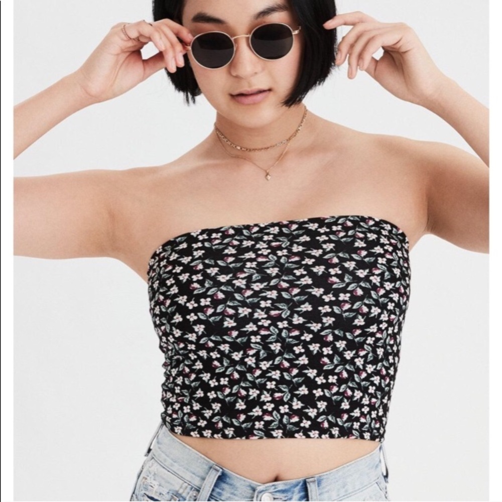 floral tube top